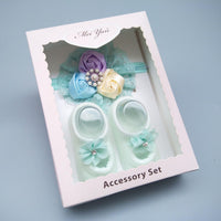New Baby Girl Socks Headband Gift Box