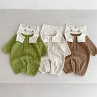 Baby Boy And Girl Cute Bear Head Twist Jumpsuit