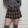 Retro British Style Slim Fit All-match Hot Girl Fashion Plaid Skirt