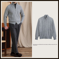 Short, Stylish Wool-blend Sweater For Men