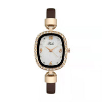 Fashion Belt Marbling Rhinestone Women's Quartz Watch Bracelet Set