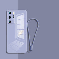 Solid Color Case Macaron Glass With Rope Liquid