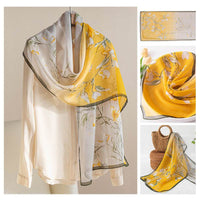 Silk Scarf Women's Mulberry Silk Printed Shawl