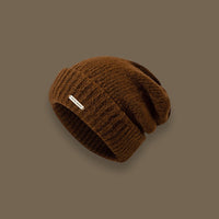 Wool Blend Solid Color Cold Warm Pile Knitted Hat Tide