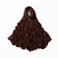 35 Colors Malaysia Pure Color Modal Curling Mercerized Cotton Scarf