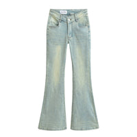 Fuli Washed Nostalgic Skinny Jeans For Women