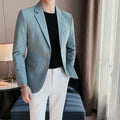 Mens Simple Sophisticated Casual Single-Breasted Two-Button Suit
