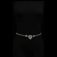 Rhinestone Love Waist Chain Female Sexy Metal Waist Chain