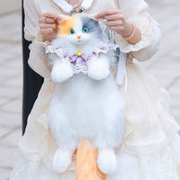 Simulation Calico Cat Backpack Cute Kitten Plush