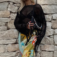 Women's Knitted Hollow-Out Top Blouse