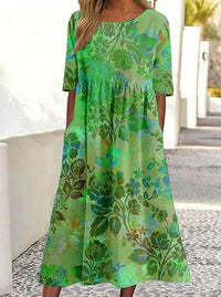 Fashion Digital Printing Large Width Dress