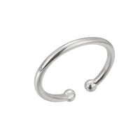 S925 Sterling Silver Simple Bracelet Women's Opening Toe Ring