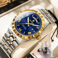 Trendy Men's Night Light Waterproof Watch