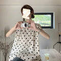 French Style Polka Dot Blouse Women Loose Mid-length