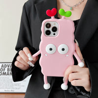 Sprouted Briquette Eyes Long Grass Coal Ball Silicone Phone Case