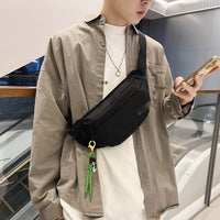 Men's Chest Bag Pattern Solid Color