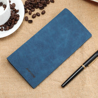 Men's Wallet Long Retro Thin Frosted Soft