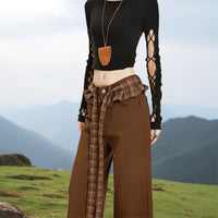 High-street Draping Tummy-control Comfortable Fashionable Versatile Jeans
