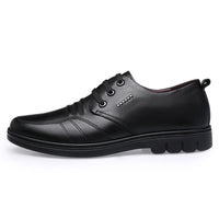 Men's Business Casual Leather Shoes With Breathable Laces