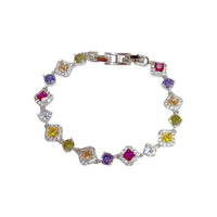 Light Luxury Fashionable All-Match Micro-Set Colorful Zircon Bracelet