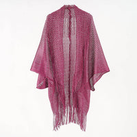 Shawl Gold And Silver Silk Split Shawl Vacation Bikini Blouse