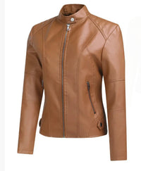 Women'S Leather Dress Slim Jacket Spring Autumn Coat