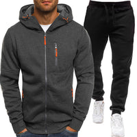 Men's Sport Suit Zipper Cardigan Two-piece Set