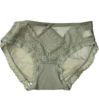Pure Desire French Hollow Lace Bow Low Waist Girl Panties Antibacterial Breathable