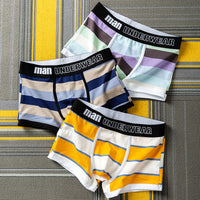 Men's Boxers Cotton Youth Summer Breathable Sports Personalized Cute Boxer Trend Stripes