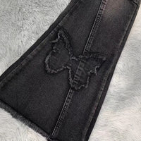 Fashion Elastic Plus Size Women's Denim Flared Pants