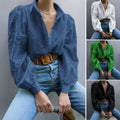 Casual Loose Fashion Hollowed-out Puff Sleeve Cardigan Top Women's Clothing