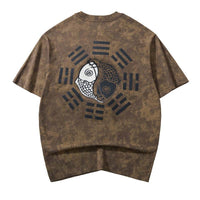 Koi Top Chinese Trendy Embroidered Short Sleeve