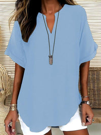 Summer Loose Solid Color Women's Casual Shirt
