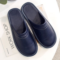 Flyover Shoes Men's Genuine Leather Home Slippers