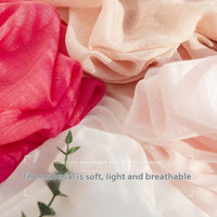 Strict Selection Summer Cotton And Linen Scarf Solid Color Simple Sun Protection