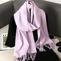 Solid Color Maillard Scarf Cashmere-like Women Warm Shawl