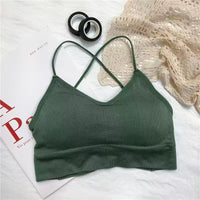 Backless Slim Fit And Thin Inner Outer Wear Short Small Camisole Top Women's Crossover Underwear