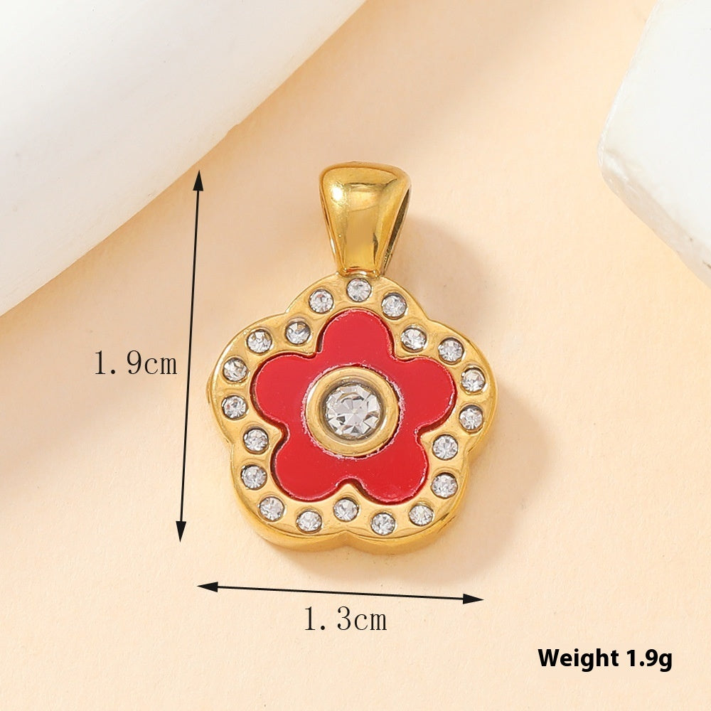 Single Pendant Stainless Steel Cast Ornament Fashion Flowers