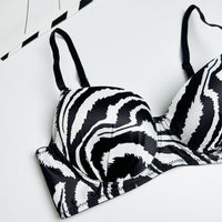 Sexy Zebra Push Up Women's Bra