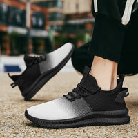 Fashion Low Top Gradient Color Mesh Casual Sneakers