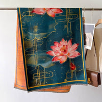 Autumn And Winter New Cashmere-like Thickened Oil Painting Jacquard Scarf