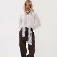 White Stylish And Sophisticated Workwear Top