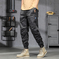 Multi-pocket Washed Cotton Micro-stretch Slacks