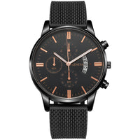 Mens Watch Fake Three-Subdial Six Hands Calendar Casual Fashionable Business Quartz