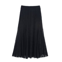 Refined Handmade Lace Jacquard Mesh Skirt Long Dress