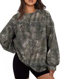 3D Digital Printing Women's Trendy Round Neck Sweater