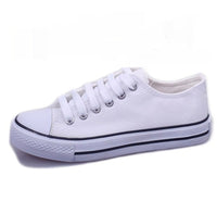 Spring New Korean Style Couple Candy Color Canvas Shoes Male Student Lace Up Casual Flat Shoes Trendy Cloth Shoes
