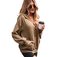 Loose Casual Style Large Pocket Patchwork Sweatshirt