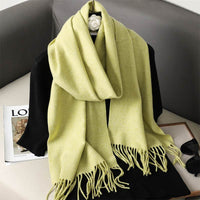 Solid Color Maillard Scarf Cashmere-like Women Warm Shawl