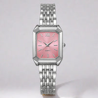 The Lady Is Just Wearing A Square Quartz Watch